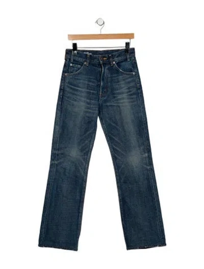 Pre-owned Celine High-rise Straight Leg Jeans In Blue