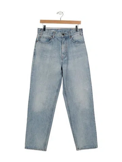 Pre-owned Celine High-rise Straight Leg Jeans In Blue