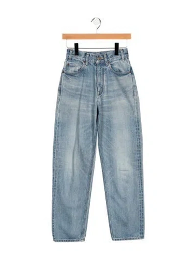 Pre-owned Celine High-rise Straight Leg Jeans In Blue