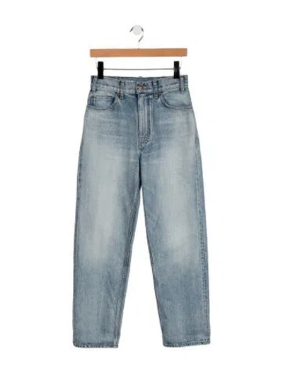 Pre-owned Celine High-rise Straight Leg Jeans In Blue