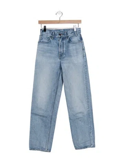 Pre-owned Celine High-rise Straight Leg Jeans In Blue