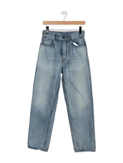 Pre-owned Celine High-rise Straight Leg Jeans In Blue