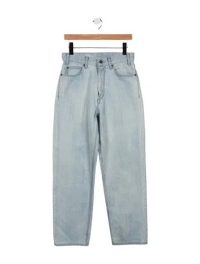 Pre-owned Celine High-rise Straight Leg Jeans In Blue