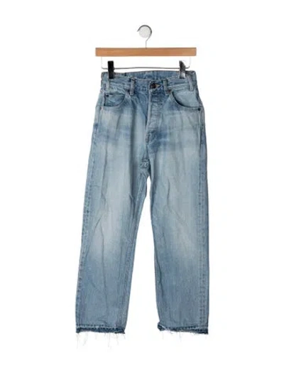 Pre-owned Celine High-rise Straight Leg Jeans In Blue