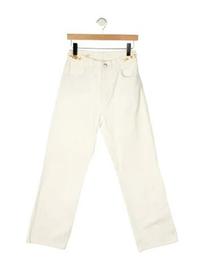 Pre-owned Celine High-rise Straight Leg Jeans In Neutral