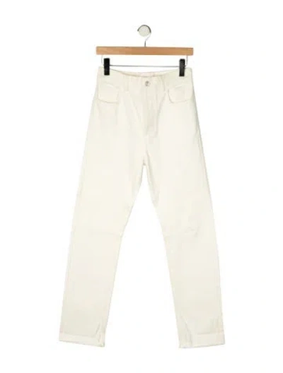 Pre-owned Celine High-rise Straight Leg Jeans In Neutral