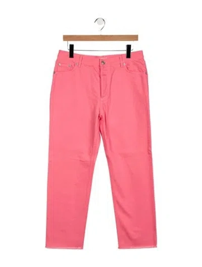 Pre-owned Celine High-rise Straight Leg Jeans In Pink