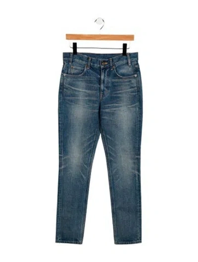 Pre-owned Celine High-rise Straight Leg Jeans W/ Tags In Blue