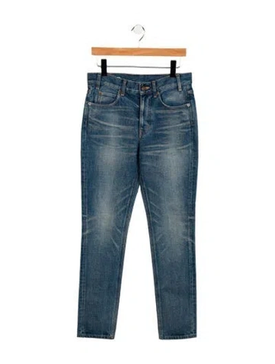 Pre-owned Celine High-rise Straight Leg Jeans W/ Tags In Blue