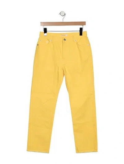 Pre-owned Celine High-rise Straight Leg Jeans W/ Tags In Yellow