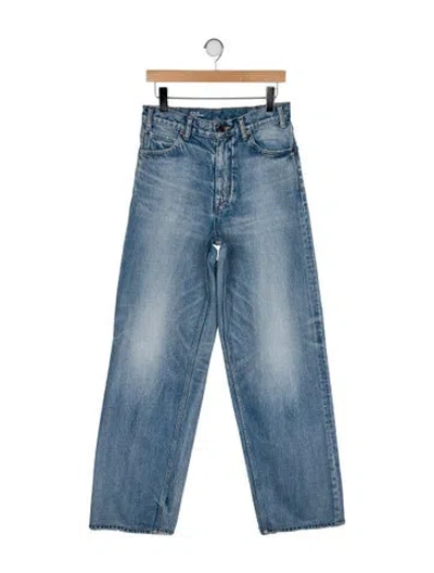 Pre-owned Celine High-rise Wide Leg Jeans In Blue