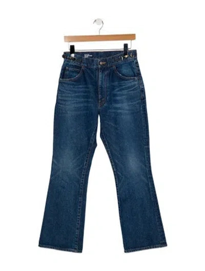 Pre-owned Celine High-rise Wide Leg Jeans In Blue
