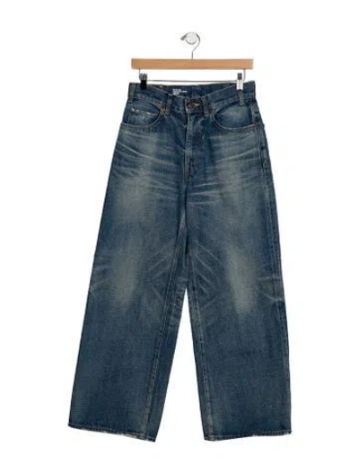 Pre-owned Celine High-rise Wide Leg Jeans In Blue