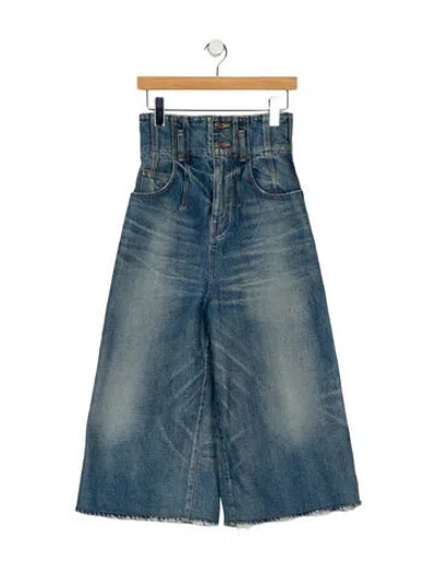 Pre-owned Celine High-rise Wide Leg Jeans In Blue