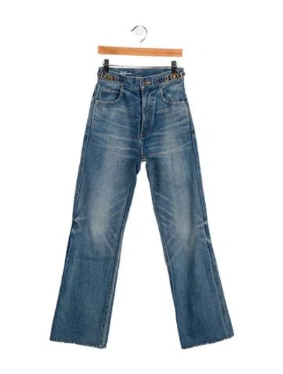 Pre-owned Celine High-rise Wide Leg Jeans In Blue