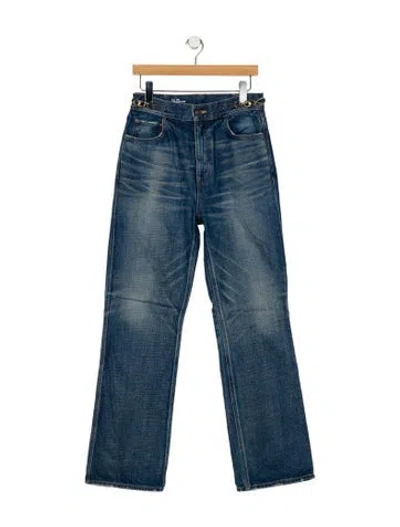 Pre-owned Celine High-rise Wide Leg Jeans In Blue