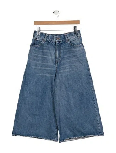 Pre-owned Celine High-rise Wide Leg Jeans In Blue
