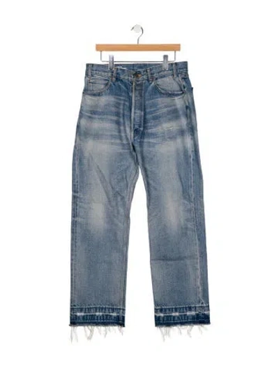 Pre-owned Celine High-rise Wide Leg Jeans In Blue