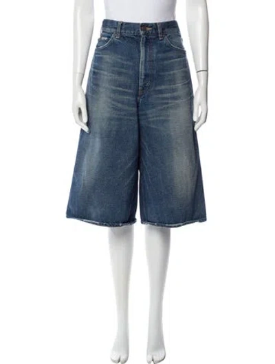 Pre-owned Celine High-rise Wide Leg Jeans In Blue