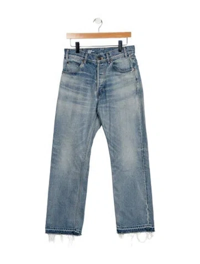 Pre-owned Celine High-rise Wide Leg Jeans In Blue