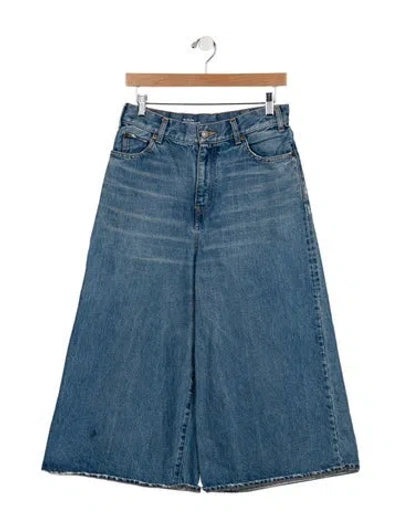 Pre-owned Celine High-rise Wide Leg Jeans In Blue