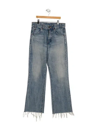 Pre-owned Celine High-rise Wide Leg Jeans In Blue