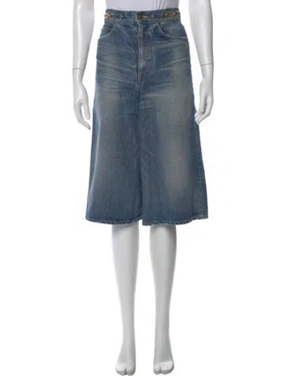 Pre-owned Celine High-rise Wide Leg Jeans In Blue