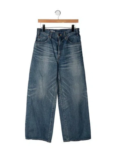 Pre-owned Celine High-rise Wide Leg Jeans In Blue