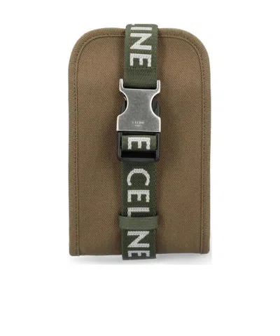 Celine Hiking Mobile Phone Bag In Brown