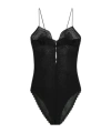 Celine Hollowed-out Underwear Type Jumpsuit In Black