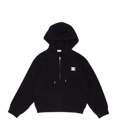 Celine Hooded Cardigan In Black