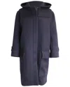 Celine Hooded Coat In Blue