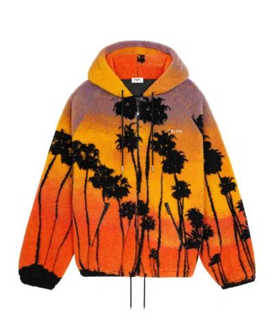 Celine Hooded Jacket In Jersey Fleece