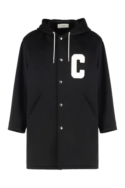 Celine Hooded Parka In Black