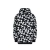 Celine Hooded Printed Dogs Sweatshirt Men In Black
