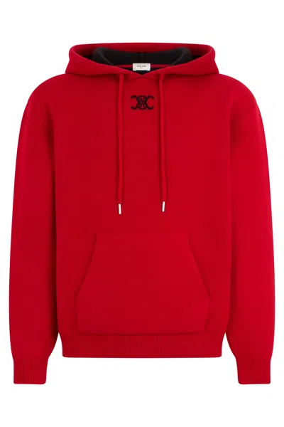 Celine Sweater In A Cashmere And Wool Blend In Red