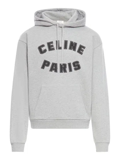 Celine Hoodie Loose  Paris In Grey