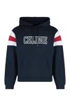 Celine Hoodie With Logo In Blue