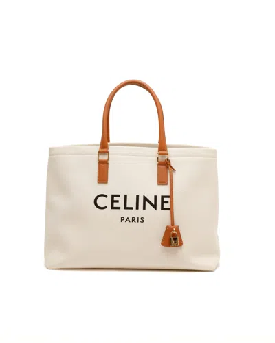 Celine Céline Horizontal Cabas Bag In Neutral
