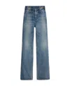 Celine Polo Ralph Lauren Wool And Cashmere Cable Knit Cardigan In Blue