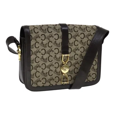 Pre-owned Celine Céline Horse Carriage Brown Canvas Shoulder Bag ()
