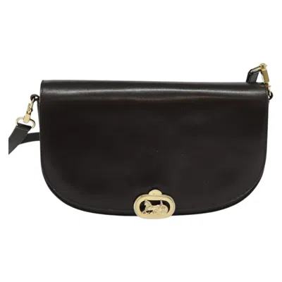 Pre-owned Celine Céline Horse Carriage Brown,gold Leather Shoulder Bag ()