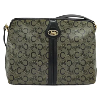Pre-owned Celine Céline Horse Carriage Navy Canvas Shoulder Bag ()