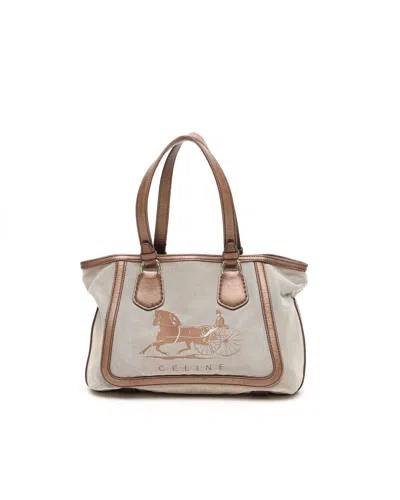 Celine Céline Horse Carriage Tote Bag In Neutral