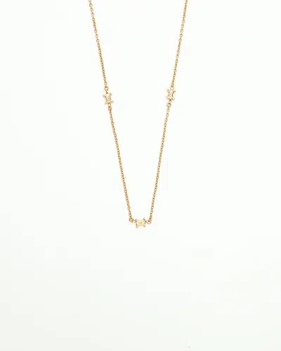 Celine Céline Horse Triophe Gold-tone Necklace