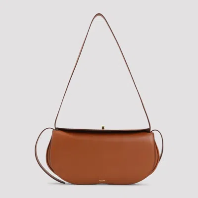 Celine Hot Dog Mini Shoulder Handbag In Nude & Neutrals