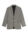 Celine Luxury Houndstooth Wool-cashmere Jacket In Gray