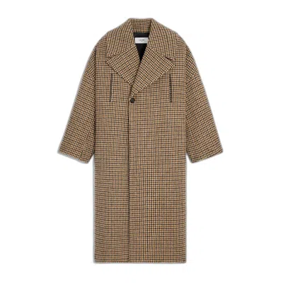 CELINE CELINE HOUNDSTOOTH WOOL COAT
