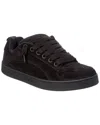 Celine Huntington Suede Sneaker In Black