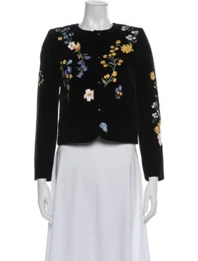 Pre-owned Celine Icone Velvet Jacket In Black